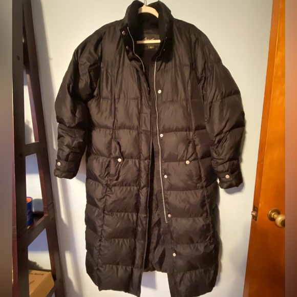 Long Eddie Bauer Black winter coat - Picture 1 of 5